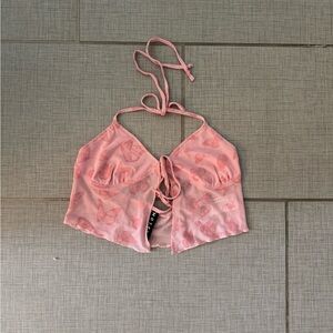 Motel pink butterfly tank top size small